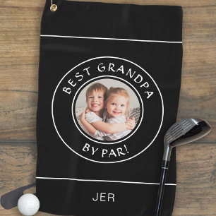 Serviette De Golf Best Grandpa By Par Golfer Modern Photo Cadeau Bla