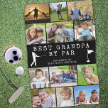Serviette De Golf BEST GRANDPA PAR PAR 12 Photo Collage personnalisé<br><div class="desc">Créez une serviette de golf de mémoire photo unique pour le golfeur Grandpa en utilisant ce modèle de collage photo facile à télécharger avec 12 photos avec la suggestion de drôle de golf dire BEST GRANDPA BY PAR et personnalisé avec le(s) nom(s) ou votre texte personnalisé en blanc contre une...</div>