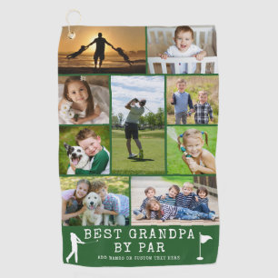 Serviette De Golf BEST GRANDPA PAR PAR 9 Collage photo Personnalisé