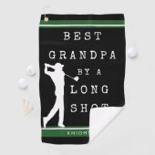 Serviette De Golf BEST GRANDPA PAR UNE LONGUE TIRETTE Personnalisée (En situation)