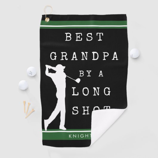 Serviette De Golf BEST GRANDPA PAR UNE LONGUE TIRETTE Personnalisée (En situation)