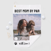 Serviette De Golf Best Mom By Par Par Empreinte de patte Golf (En situation)