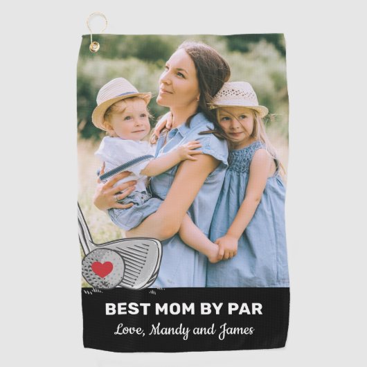 Serviette De Golf Best Mom By Par Photo Golf Towel (Devant)