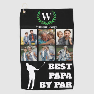 Serviette De Golf Best Papa By Par Custom 6 Photo Papa ou Grand-père