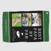 Serviette De Golf BEST PAPA BY PAR PAR 3 Collage photo Personnalisé (Horizontal)