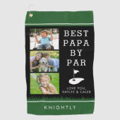 Serviette De Golf BEST PAPA BY PAR PAR 3 Collage photo Personnalisé (Devant)