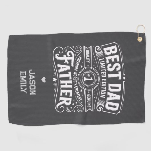 Serviette De Golf Best Papa Limited Edition Lance Oreiller (Horizontal)