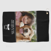 Serviette De Golf Best Pop By Par | Monogramme Fun Photo Moderne Per (Horizontal)