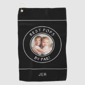 Serviette De Golf Best Pops By Par Golfer Photo Fun Black & White (Devant)
