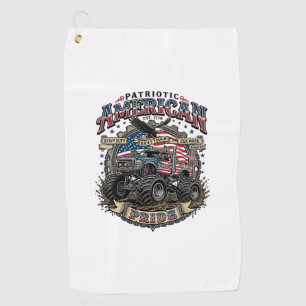 Serviette De Golf Bête Diesel Patriotique Monstre de la Liberté Cami