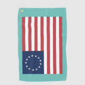 SERVIETTE DE GOLF BETSY ROSS PLAGE DE GOLF PATRIOTIQUE (Devant)