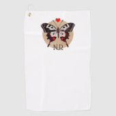 Serviette De Golf Beurre et Coeurs Vintages (Devant)