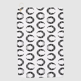 Serviette De Golf Bewitting Black Crescent Moon Silhouette