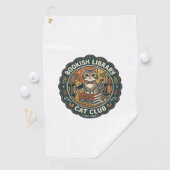 Serviette De Golf Bibliothèque livresque Chat POD Vector Art - Bibli (En situation)