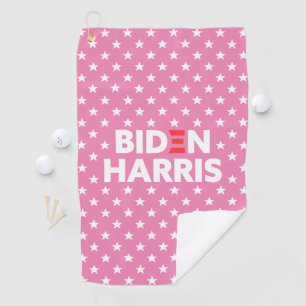 Serviette De Golf Biden Harris Étoile blanche Motif rose