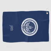 Serviette De Golf Biden Harris Inauguration Présidentielle Monogramm (Horizontal)