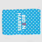 Serviette De Golf Biden Harris White Star Motif Blue (Horizontal)