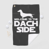Serviette De Golf Bienvenue Sur Le Côté Dachshund (En situation)