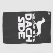 Serviette De Golf Bienvenue Sur Le Côté Dachshund (Horizontal)