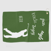 Serviette De Golf Bière Birdie Par Bogey Eagle Golfer Dit (Horizontal)