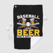 Serviette De Golf Bière Boveur Baseball Bière Humour Anniversaire (En situation)
