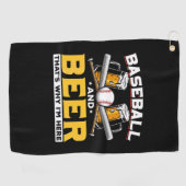 Serviette De Golf Bière Boveur Baseball Bière Humour Anniversaire (Horizontal)
