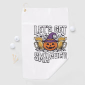 Serviette De Golf Bièredecitrouille Halloween défonçons-nous (En situation)