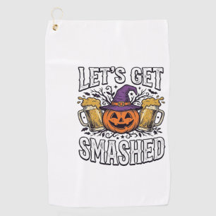 Serviette De Golf Bièredecitrouille Halloween défonçons-nous