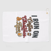 Serviette De Golf Bières de Noël Café Fêtes Conception de Boissons (Horizontal)
