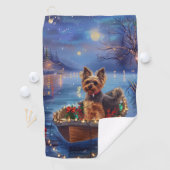 Serviette De Golf Biewer Terrier Noël Festive Voyage (En situation)