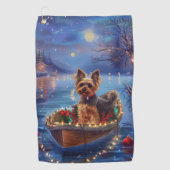 Serviette De Golf Biewer Terrier Noël Festive Voyage (Devant)