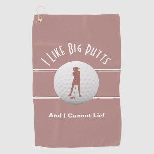 Serviette De Golf Big Putts Golfer Sports Humour rose Dusty Rose