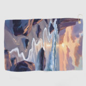 Serviette De Golf Big Sur, California Coast Painting (Horizontal)