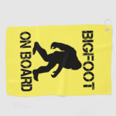 Serviette De Golf Bigfoot à Bord - Drôle Bigfoot (Horizontal)