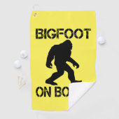 Serviette De Golf Bigfoot à bord - Funny Bigfoot (En situation)