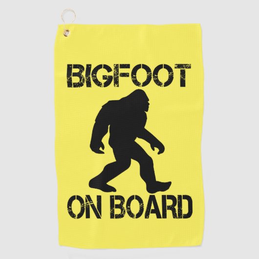 Serviette De Golf Bigfoot à bord - Funny Bigfoot (Devant)