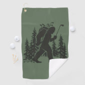 Serviette De Golf Bigfoot Golfer Tree Funny Sasquatch Golfing Golf (En situation)