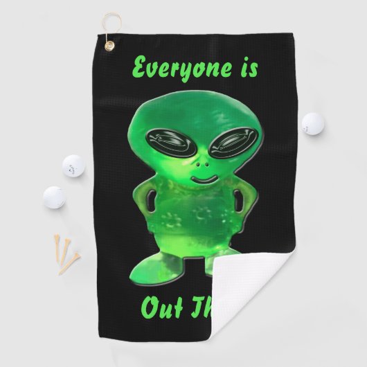 Serviette De Golf Bijou Alien (En situation)