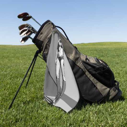 Serviette De Golf Bikini Girl (Vert)