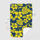 SERVIETTE DE GOLF BIKINI ROSE (BLEU FONCÉ/JAUNE) (En situation)