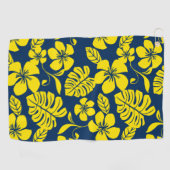 SERVIETTE DE GOLF BIKINI ROSE (BLEU FONCÉ/JAUNE) (Horizontal)