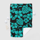 SERVIETTE DE GOLF BIKINI ROSE (NOIR/TURQUOISE) (En situation)