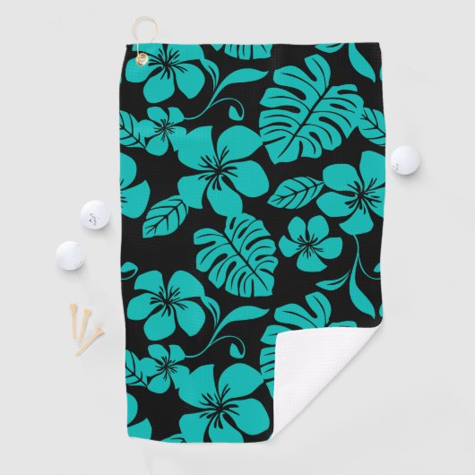 SERVIETTE DE GOLF BIKINI ROSE (NOIR/TURQUOISE) (En situation)