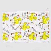 Serviette De Golf Birdie Golfer Chick (Horizontal)