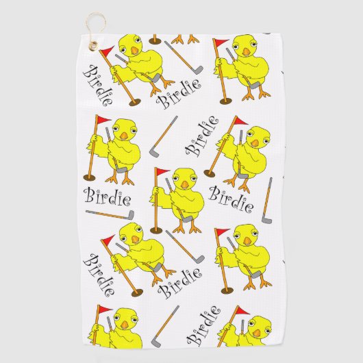 Serviette De Golf Birdie Golfer Chick (Devant)