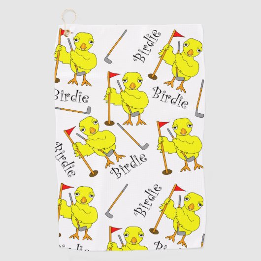 Serviette De Golf Birdie Golfer Chick (Devant)