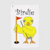 Serviette De Golf Birdie Golfer Chick (Devant)