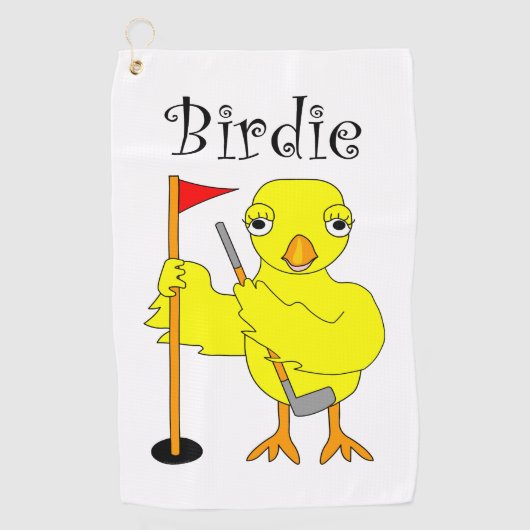Serviette De Golf Birdie Golfer Chick (Devant)