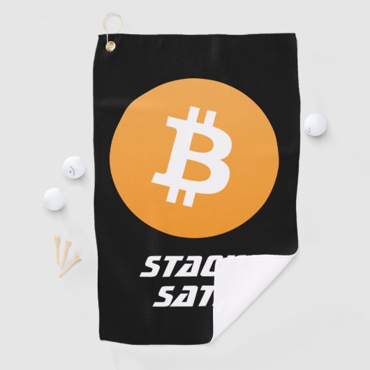 Serviette de golf Bitcoin (En situation)