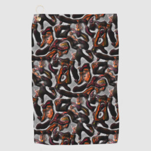 Serviette De Golf Bizarre taché rouge à corail texture sculptée en g